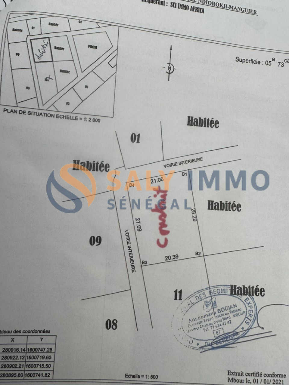 Terrain À vendre à Nguérigne — réf. TGU467 — photo 2